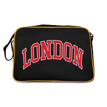 London - Retro Tasche - Schwarz/Gold - Hinten