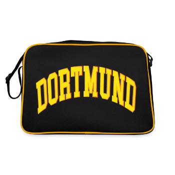 Dortmund - Retro Tasche - Schwarz/Gold - Hinten