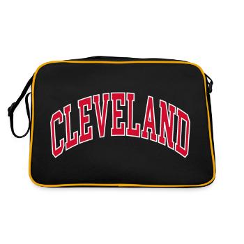 Cleveland - Retro Tasche - Schwarz/Gold - Hinten