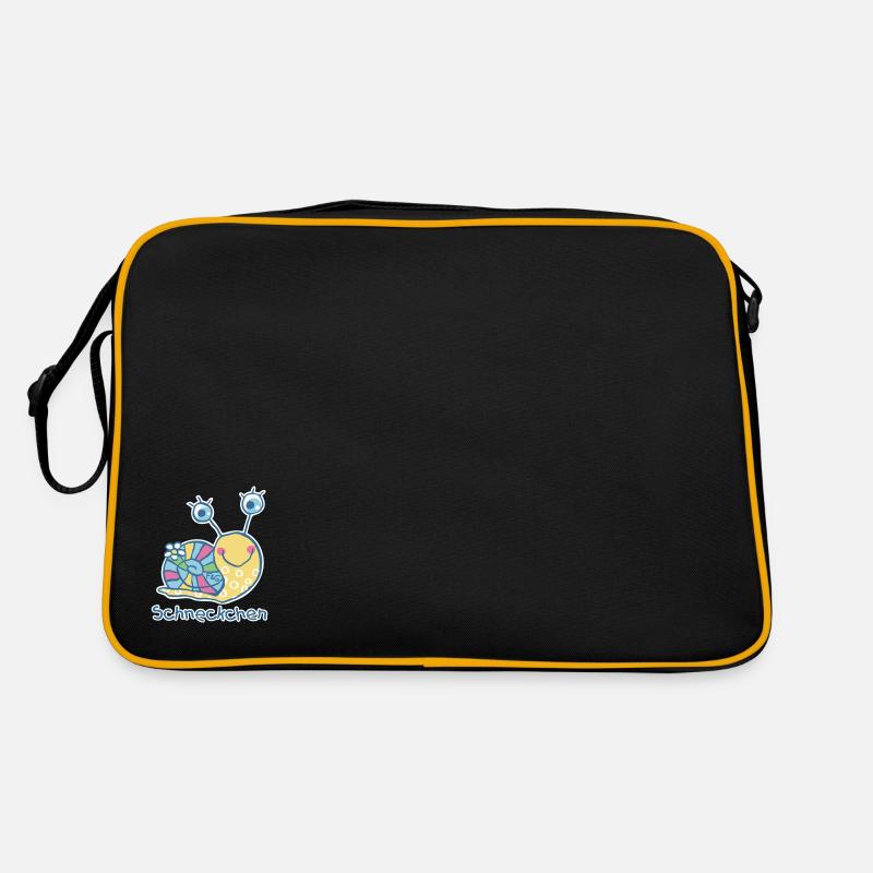 Schneckchen - Retro Tasche - Schwarz/Gold
