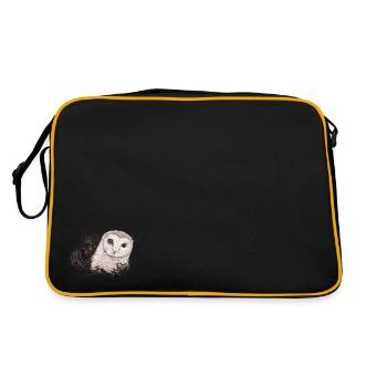 Hibou sur bois - Sac Retro - noir/or - Dos