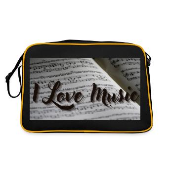 J’aime la musique 2 - Sac Retro - noir/or - Dos