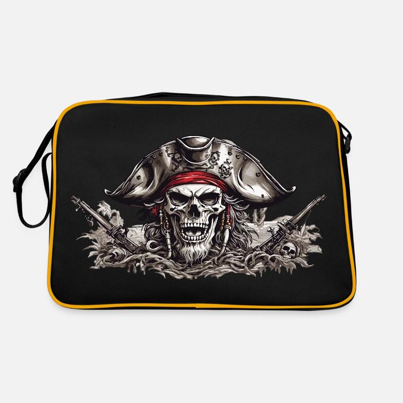 Conception de costume d’Halloween de crâne de pirate Sac Retro
