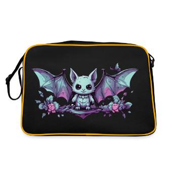 Kawaii Pastel Goth Bat Gothic Style - Retro Bag - black/gold - Back