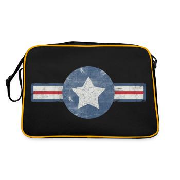 US Air Force Logo dans un look vintage - Sac Retro - noir/or - Dos