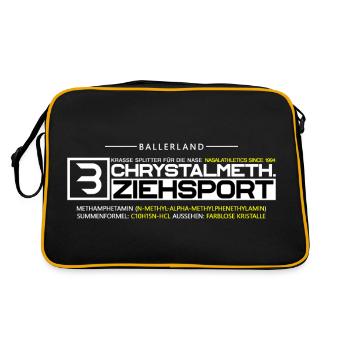 Chrystal Meth Ziehsport - Retro Tasche - Schwarz/Gold - Hinten