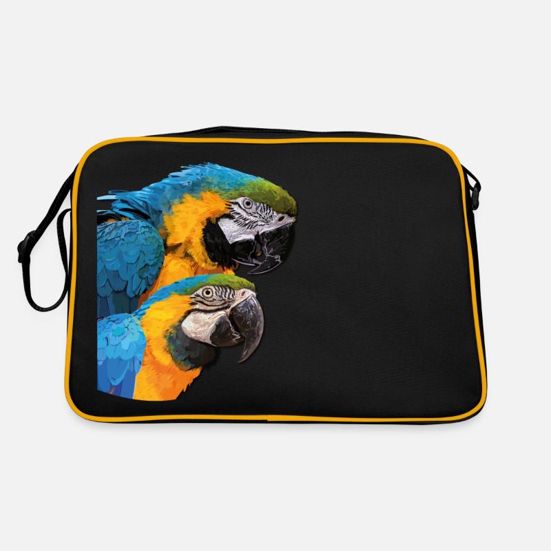 Ara bleu et jaune Sac Retro