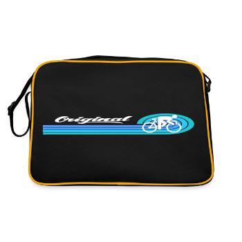 Fahrrad Rennrad Retro Design - Retro Tasche - Schwarz/Gold - Hinten