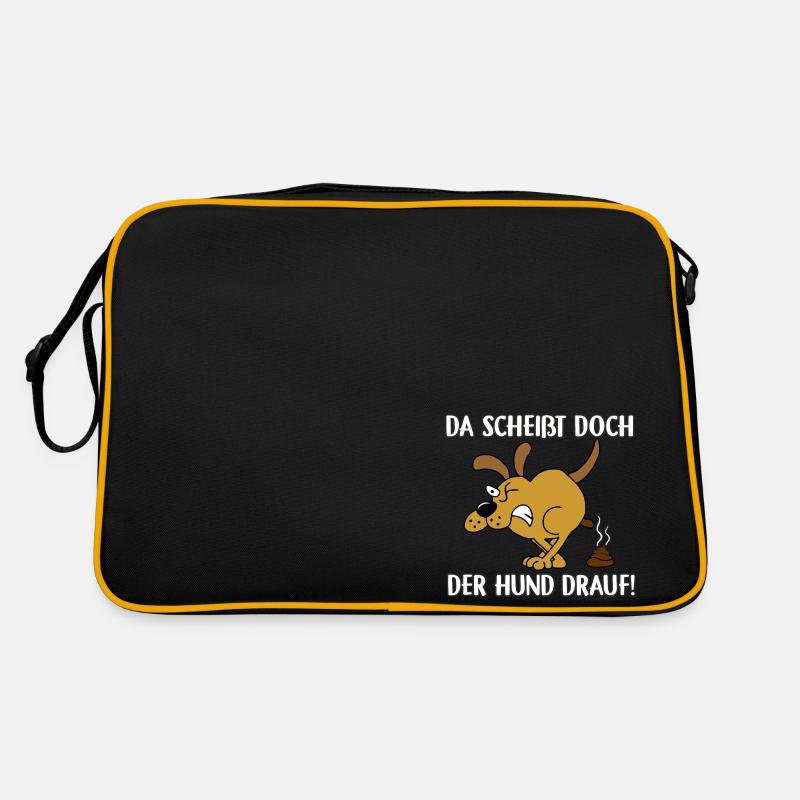 Da scheißt doch der Hund drauf Retro Tasche