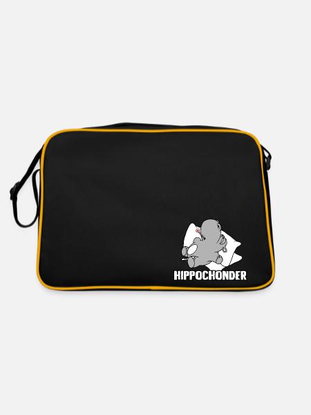 Hippochonder - Retro Tasche - Schwarz/Gold - Hinten