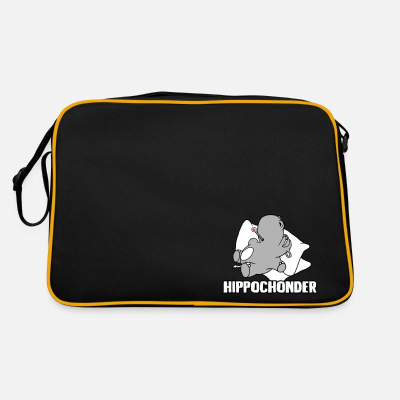 Hippochonder - Retro Tasche - Schwarz/Gold