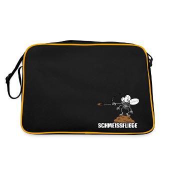 Schmeissfliege - Retro Tasche - Schwarz/Gold - Hinten