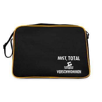 Total verschwommen - Retro Tasche - Schwarz/Gold - Hinten