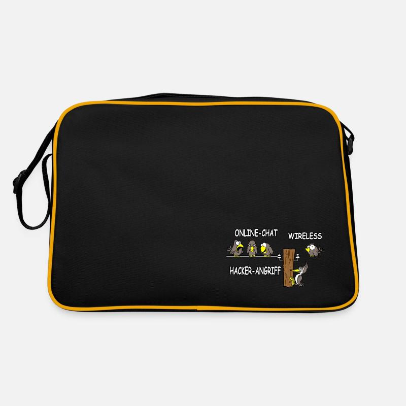 Online Chat wireless Hacker Angriff Retro Tasche