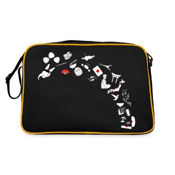 Une ouverture sur le Japon en petit - Sac Retro - noir/or - Dos