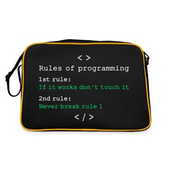 Rules of programming - Retro Bag - black/gold - Back