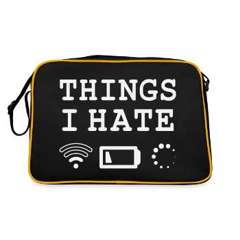 Things I hate - Retro Bag - black/gold - Back