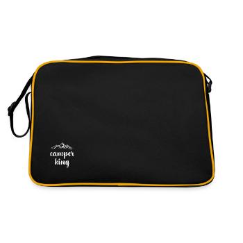 camper king - Retro Tasche - Schwarz/Gold - Hinten