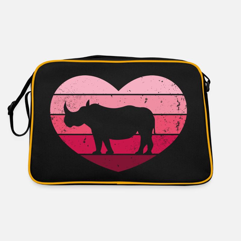 Auch dicke Einhörner brauchen Liebe - Retro Tasche - Schwarz/Gold