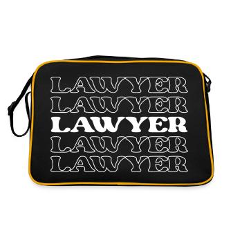 Rechtsanwalt Rechtsberater Rechtsanwalt Rechtsanwalt - Retro Tasche - Schwarz/Gold - Hinten