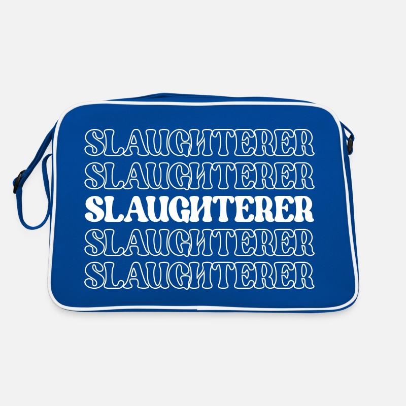 Schlachter Metzger Fleischschneider Fleischverarbeiter Retro Tasche