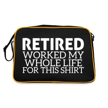 Retraité, j’ai travaillé toute ma vie pour cette chemise - Sac Retro - noir/or - Dos