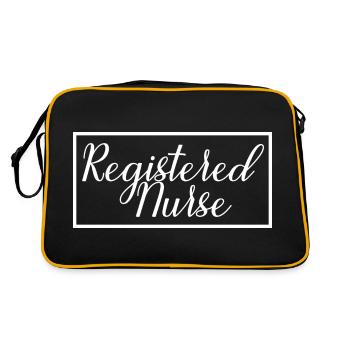 Registered Nurse Proud Graduate Nursing Student - Retro Tasche - Schwarz/Gold - Hinten