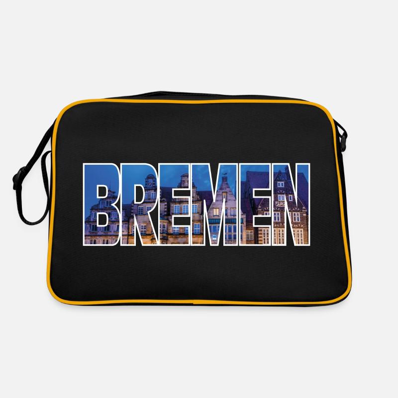 Bremen - Retro Tasche - Schwarz/Gold