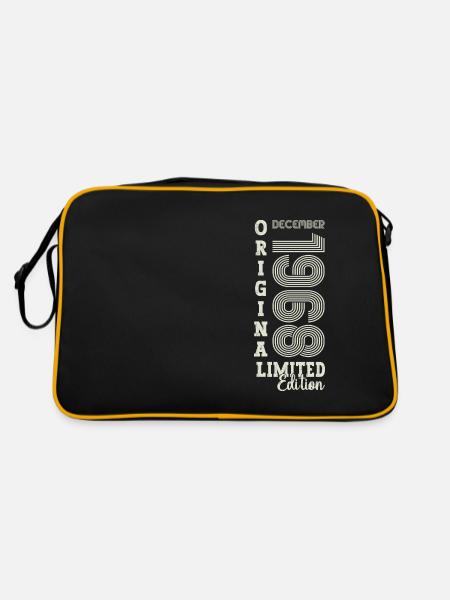 Original December 1968 54th Birthday Gift - Retro Bag - black/gold - Back