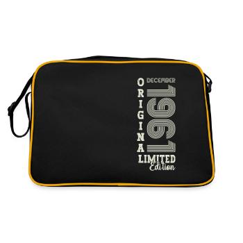 Original December 1961 61st birthday gift - Retro Bag - black/gold - Back