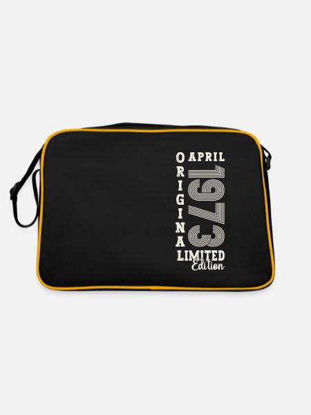 50e anniversaire Homme April Né en 1973 Original - Sac Retro - noir/or - Dos