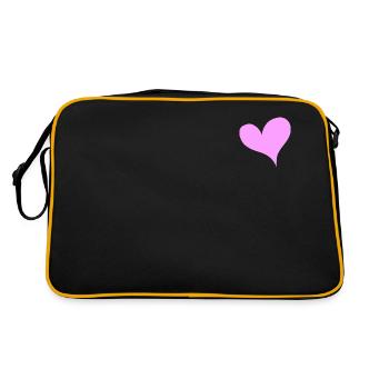 Icon heart pink design trend - Retro Bag - black/gold - Back