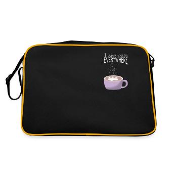 Je vois des chats partout - Sac Retro - noir/or - Dos