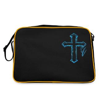 Croix - Eau - Croix chrétienne - Chrétien - Sac Retro - noir/or - Dos