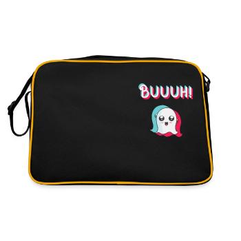 fantôme tiktok, tendance halloween - Sac Retro - noir/or - Dos