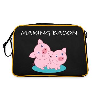 Making Bacon | Pork, Meat, Grilling, Beer - Retro Bag - black/gold - Back