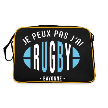 Rugby Bayonne Je peux pas j ai rugby bayonnais - Sac Retro - noir/or - Dos