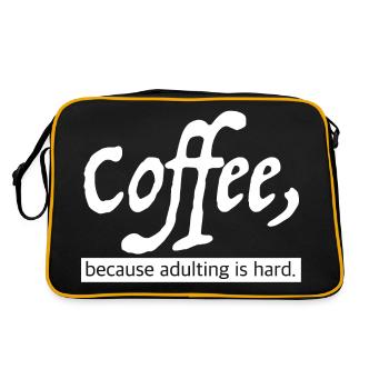 Café & Adulte | Café et thé pour adultes - Sac Retro - noir/or - Dos