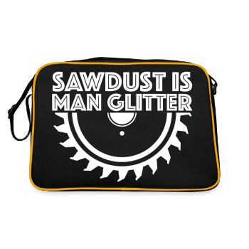 Sawdust est un scintillement pour hommes | Dictons amusants - Sac Retro - noir/or - Dos