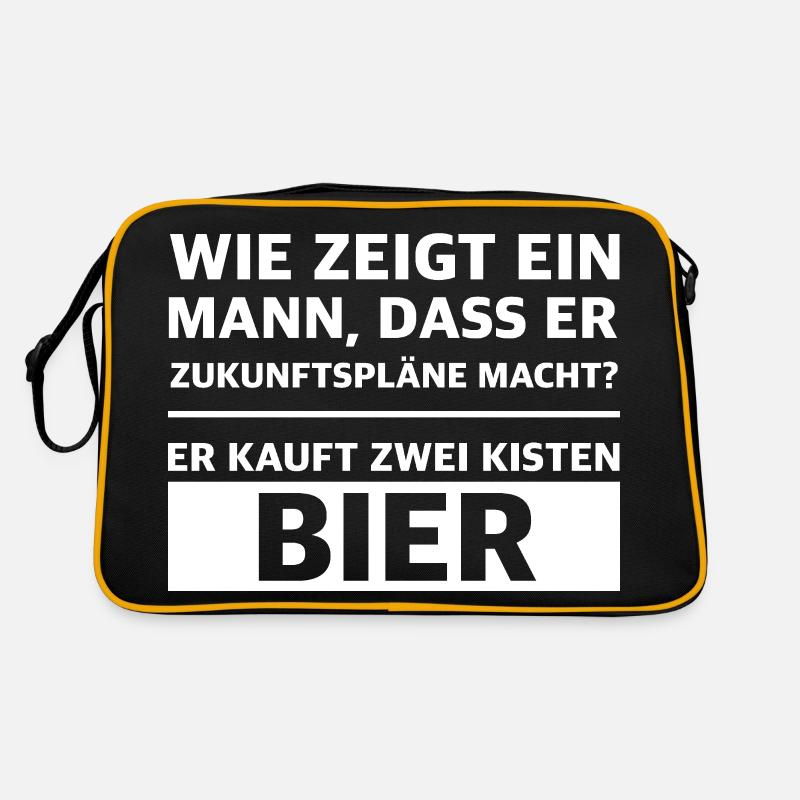 Zukunftspläne mit Bier | lustige Sprüche, Party Retro Tasche