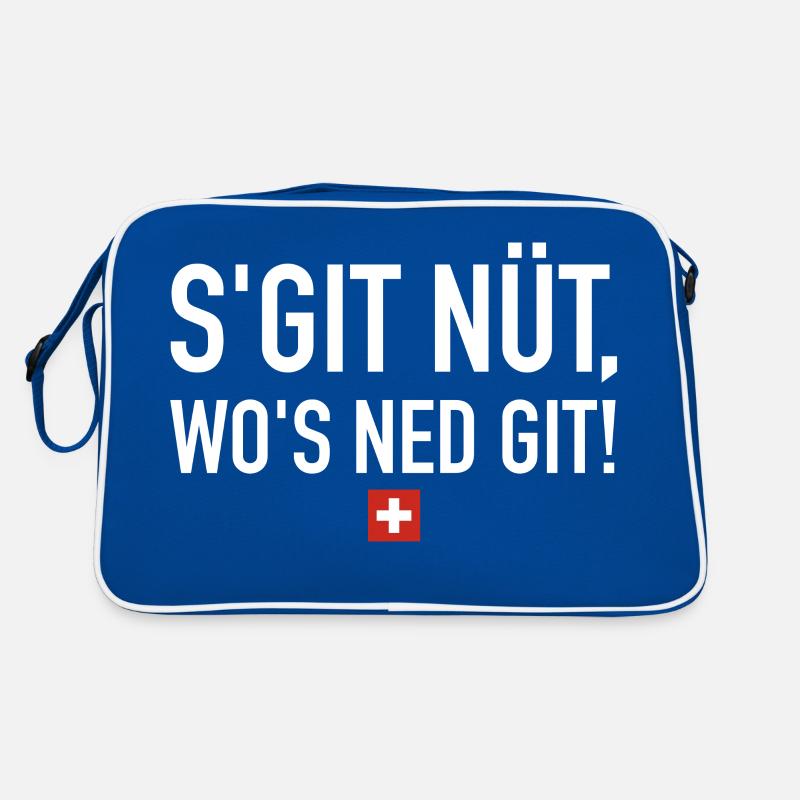 S git nüt wos ned git | Schweiz, Sprichwort Retro Tasche