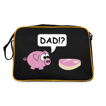Dad | Pork, Grill, Grill, Party, Steak - Retro Bag - black/gold - Back