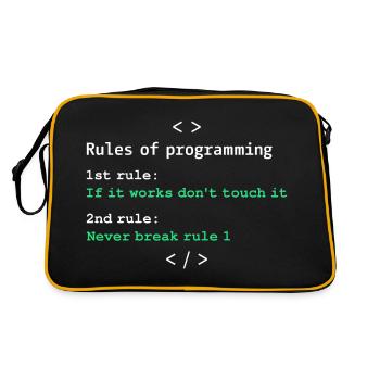 Rules of programming - Retro Bag - black/gold - Back