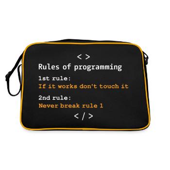 Rules of programming - Retro Bag - black/gold - Back