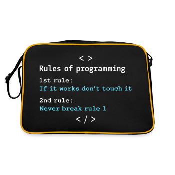 Rules of programming - Retro Bag - black/gold - Back