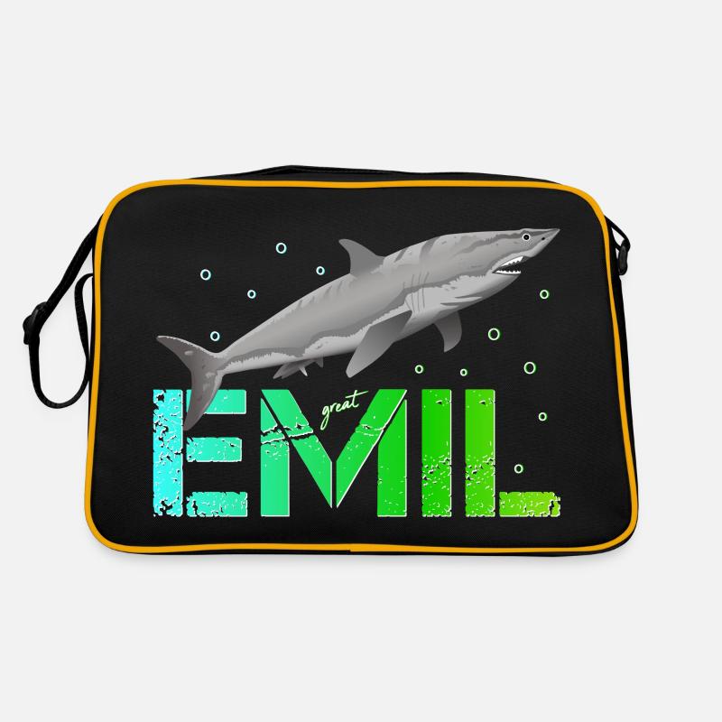 Emil Geburtstag Emil Namenstag - Retro Tasche - Schwarz/Gold