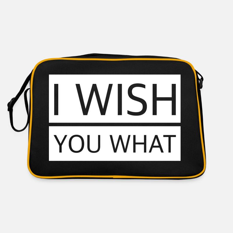 Ich wünsch dir was | lustige Sprüche, englisch Retro Tasche