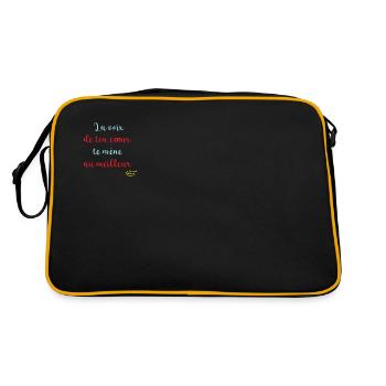 94 - La voix de ton coeur te mène au meilleur - Sac Retro - noir/or - Dos