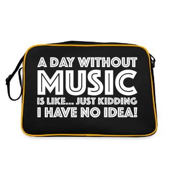 I have no idea | Music, funny sayings - Retro Bag - black/gold - Back