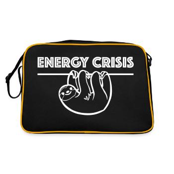 Crise énergétique | Paresse, nature, économie d’énergie - Sac Retro - noir/or - Dos
